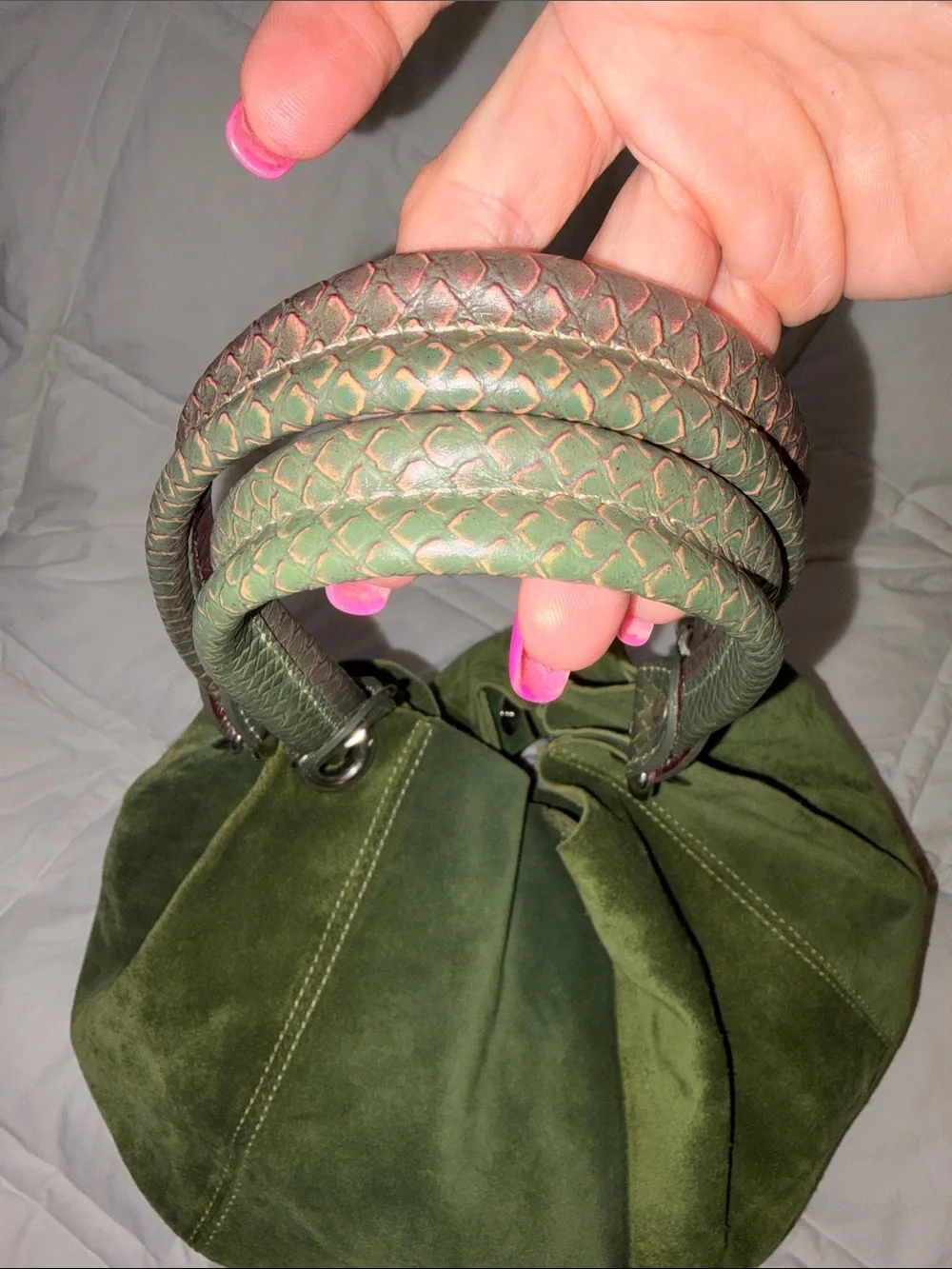 HTF Carla Danelli suede hobo Bag